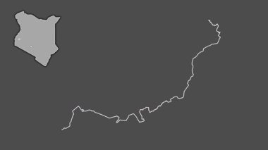 Vihiga, Kenya, soyutlanmış ve soyutlanmış. Gri Tonlama
