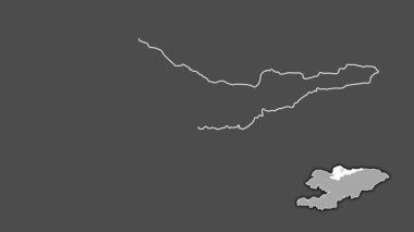 Chuy, Kırgızistan, soyutlanmış ve dışlanmış. Gri Tonlama