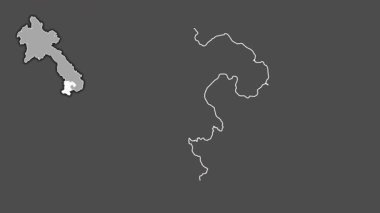 Champasak, Laos, dışlanmış ve izole edilmiş. Gri Tonlama