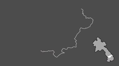 Saravan, Laos, dışlanmış ve izole edilmiş. Gri Tonlama