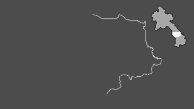 Savannakhet, Laos, dışlanmış ve izole edilmiş. Gri Tonlama