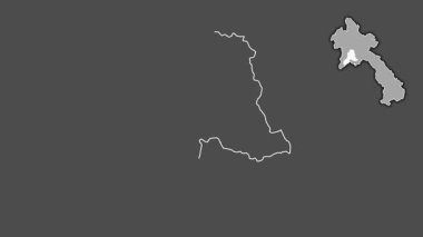 Vientiane, Laos, soyutlanmış ve soyutlanmış. Gri Tonlama