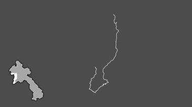 Xaignabouri, Laos, çıkarıldı ve izole edildi. Gri Tonlama