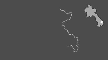 Xekong, Laos, dışlanmış ve izole edilmiş. Gri Tonlama