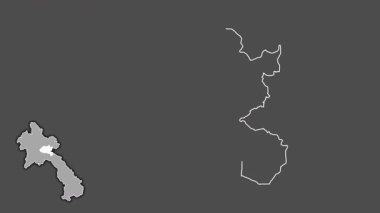 Xiangkhoang, Laos, dışlanmış ve izole edilmiş. Gri Tonlama