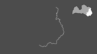 Latgale, Letonya, boşaltılmış ve izole edilmiş. Gri Tonlama