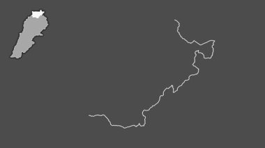 Akkar, Lübnan, dışlanmış ve izole edilmiş. Gri Tonlama