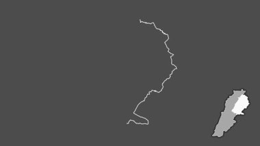 Baalbak - Hermel, Lübnan, dışlandı ve izole edildi. Gri Tonlama