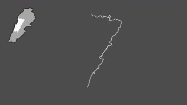 Lübnan Dağı, Lübnan, boşaltılmış ve izole edilmiş. Gri Tonlama