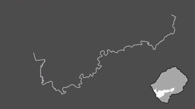 Mohale 'nin Hoek' i, Lesotho, çıkarılmış ve izole edilmiş. Gri Tonlama