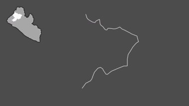 Gbapolu, Liberya, boşaltılmış ve izole edilmiş. Gri Tonlama