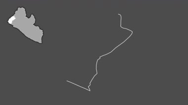 Grand Cape Mount, Liberya, boşaltılmış ve izole edilmiş. Gri Tonlama