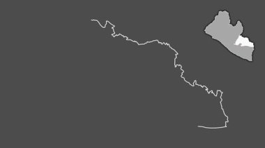 Büyük baba Gedeh, Liberya, soyutlanmış ve dışlanmış. Gri Tonlama
