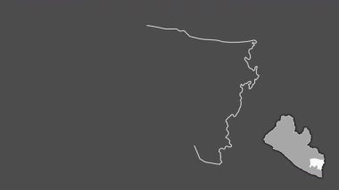 Nehir Gee, Liberya, boşaltılmış ve izole edilmiş. Gri Tonlama