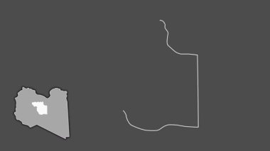 El Jufrah, Libya, dışlanmış ve izole edilmiş. Gri Tonlama