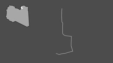 Bingazi, Libya, boşaltılmış ve izole edilmiş. Gri Tonlama