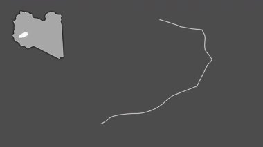 Wadi al Hayat, Libya, çıkarılmış ve izole edilmiş. Gri Tonlama