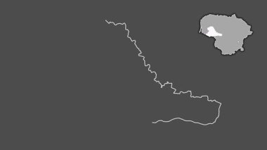 Taurages, Litvanya, boşaltılmış ve izole edilmiş. Gri Tonlama