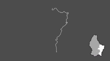 Grevenmacher, Lüksemburg, çıkarılmış ve izole edilmiş. Gri Tonlama