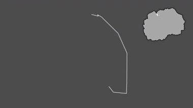 Makedonya 'nın Gjorce Petrov kenti, dışlanmış ve izole edilmiş. Gri Tonlama