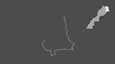 Doğulu, Fas 'lı, dışlanmış ve izole edilmiş. Gri Tonlama