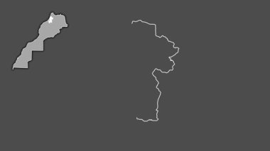 Rabat-Sale-Kenitra, Fas, boşaltılmış ve izole edilmiş. Gri Tonlama