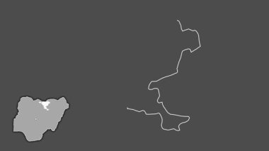 Jigawa, Nijerya, çıkarılmış ve izole edilmiş. Gri Tonlama