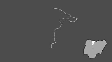 Katsina, Nijerya, soyutlanmış ve soyutlanmış. Gri Tonlama