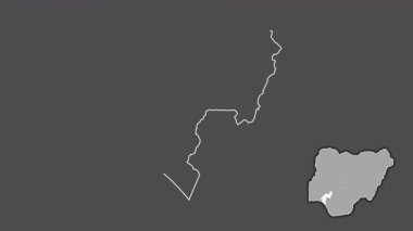 Ondo, Nijerya, soyutlanmış ve soyutlanmış. Gri Tonlama