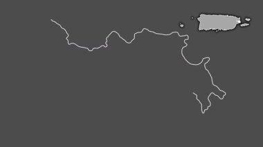 Ceiba, Porto Riko, dışlanmış ve izole edilmiş. Gri Tonlama