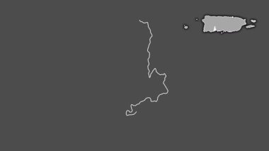 Guayanilla, Porto Riko, dışlanmış ve izole edilmiş. Gri Tonlama