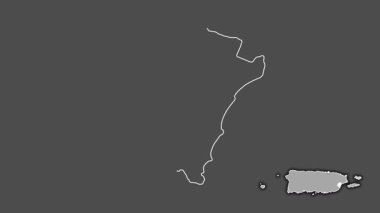 Humacao, Porto Riko, dışlanmış ve izole edilmiş. Gri Tonlama