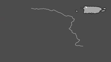 Isabela, Porto Riko, dışlanmış ve izole edilmiş. Gri Tonlama