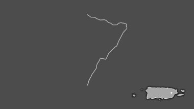 Juncos, Porto Riko, dışlanmış ve izole edilmiş. Gri Tonlama