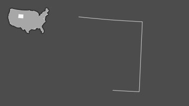 Wyoming, Birleşik Devletler, dışlanmış ve izole edilmiş. Gri Tonlama