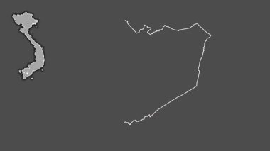 Hau Giang, Vietnam, dışlanmış ve izole edilmiş. Gri Tonlama