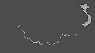 Thua Thien - Hue, Vietnam, kaçırılmış ve izole edilmiş. Gri Tonlama