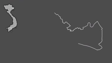 Tien Giang, Vietnam, dışlanmış ve izole edilmiş. Gri Tonlama