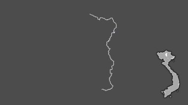 Tuyen Quang, Vietnam, dışlanmış ve izole edilmiş. Gri Tonlama