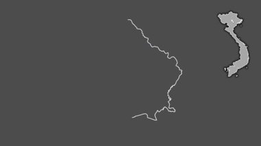 Vinh Phuc, Vietnam, çıkarılmış ve izole edilmiş. Gri Tonlama