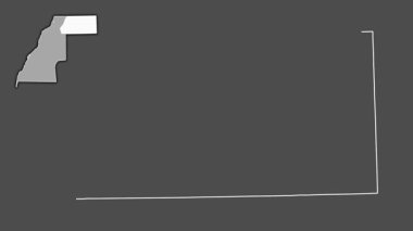 Es Semara, Batı Sahra, boşaltılmış ve izole edilmiş. Gri Tonlama