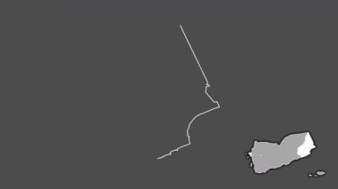 Al Mahrah, Yemen, dışlanmış ve izole edilmiş. Gri Tonlama
