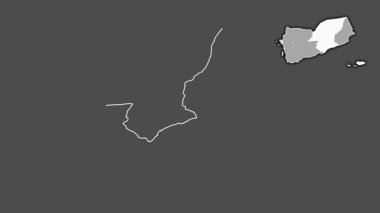 Hadramawt, Yemen, çıkarıldı ve izole edildi. Gri Tonlama