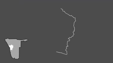 Erongo, Namibya, soyutlanmış ve soyutlanmış. Gri Tonlama