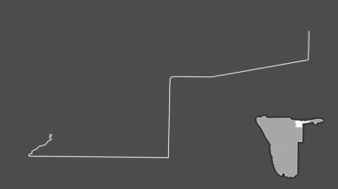 Kavango Doğu, Namibya, dışlanmış ve izole edilmiş. Gri Tonlama