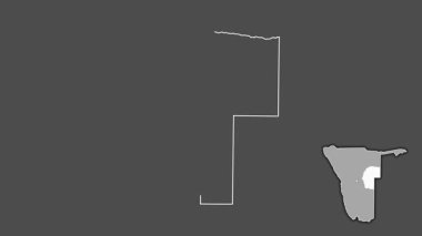 Omaheke, Namibya, dışlanmış ve izole edilmiş. Gri Tonlama