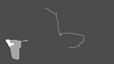 Kunene, Namibya, soyutlanmış ve dışlanmış. Gri Tonlama