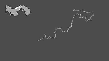Kalın bağırsak, Panama, çıkarılmış ve izole edilmiş. Gri Tonlama