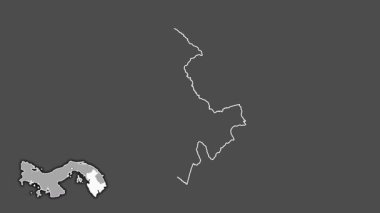 Darien, Panama, dışlanmış ve izole edilmiş. Gri Tonlama