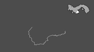 Los Santos, Panama, boşaltılmış ve izole edilmiş. Gri Tonlama